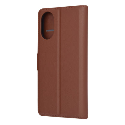 Husa de protectie Techsuit Leather Folio compatibila cu Oppo A18, acoperire spate, maro