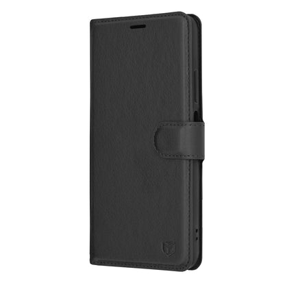 Husa de protectie Techsuit Leather Folio compatibila cu Oppo A18, acoperire spate, negru