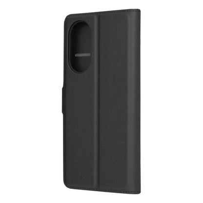 Husa de protectie Techsuit Leather Folio compatibila cu Oppo A58 4G, acoperire spate, negru