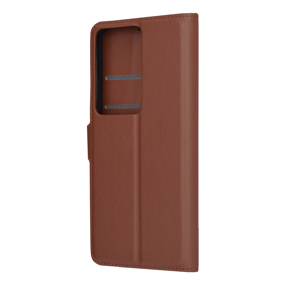 Husa de protectie Techsuit Leather Folio compatibila cu Oppo A79 5G, acoperire spate, maro