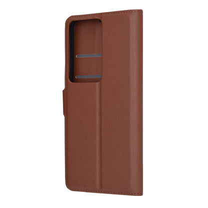Husa de protectie Techsuit Leather Folio compatibila cu Oppo A79 5G, acoperire spate, maro