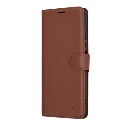 Husa de protectie Techsuit Leather Folio compatibila cu Oppo A79 5G, acoperire spate, maro