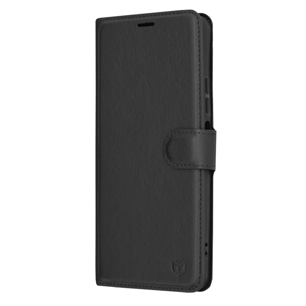 Husa de protectie Techsuit Leather Folio compatibila cu Oppo A79 5G, acoperire spate, negru