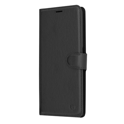 Husa de protectie Techsuit Leather Folio compatibila cu Oppo A98 5G, acoperire spate, negru