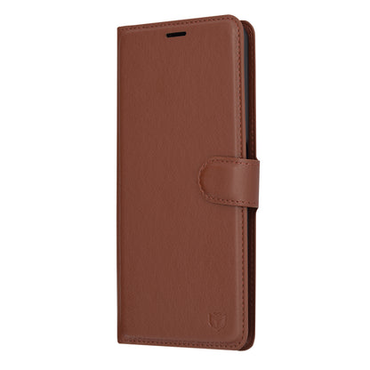 Husa de protectie Techsuit Leather Folio compatibila cu Oppo A98 5G, acoperire spate, maro