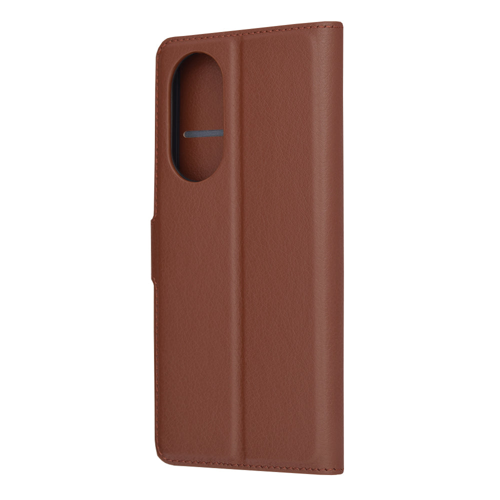 Husa de protectie Techsuit Leather Folio compatibila cu Oppo A98 5G, acoperire spate, maro