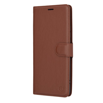 Husa de protectie Techsuit Leather Folio compatibila cu Oppo Reno10, acoperire spate, maro