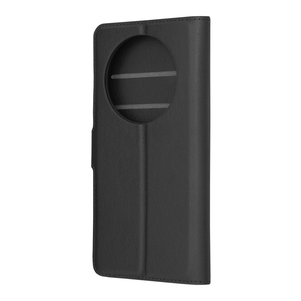 Husa de protectie Techsuit Leather Folio compatibila cu Realme 12 Pro, acoperire spate, negru
