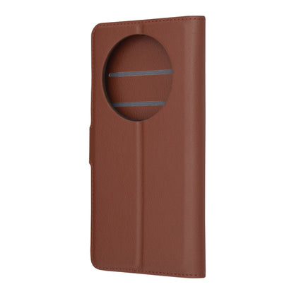 Husa de protectie Techsuit Leather Folio compatibila cu Realme 12 Pro Plus, acoperire spate, maro