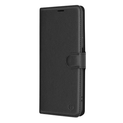 Husa de protectie Techsuit Leather Folio compatibila cu Realme C67 4G, acoperire spate, negru