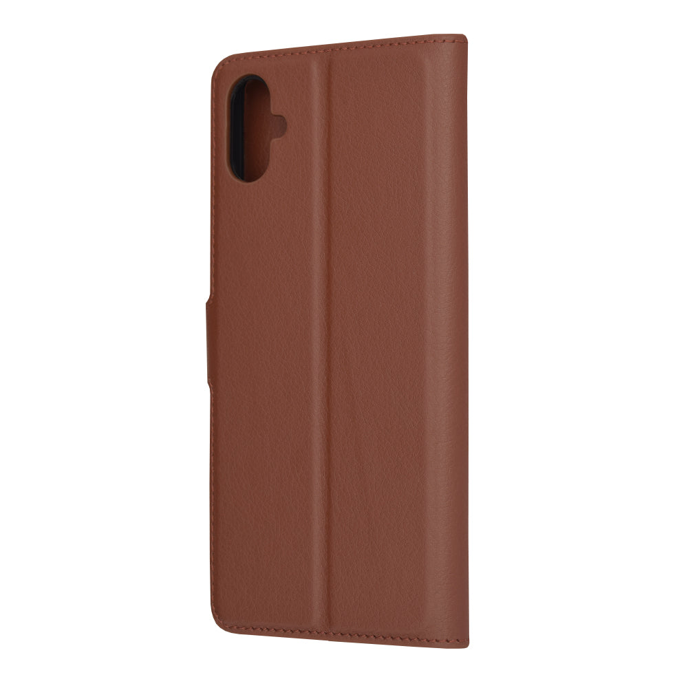 Husa de protectie Techsuit Leather Folio compatibila cu Samsung Galaxy A05, acoperire spate, maro