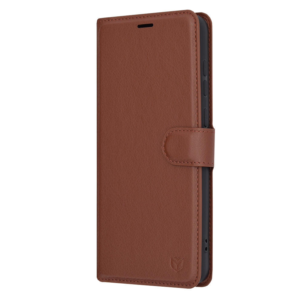 Husa de protectie Techsuit Leather Folio compatibila cu Samsung Galaxy A05, acoperire spate, maro