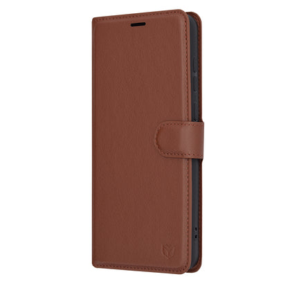 Husa de protectie Techsuit Leather Folio compatibila cu Samsung Galaxy A05, acoperire spate, maro