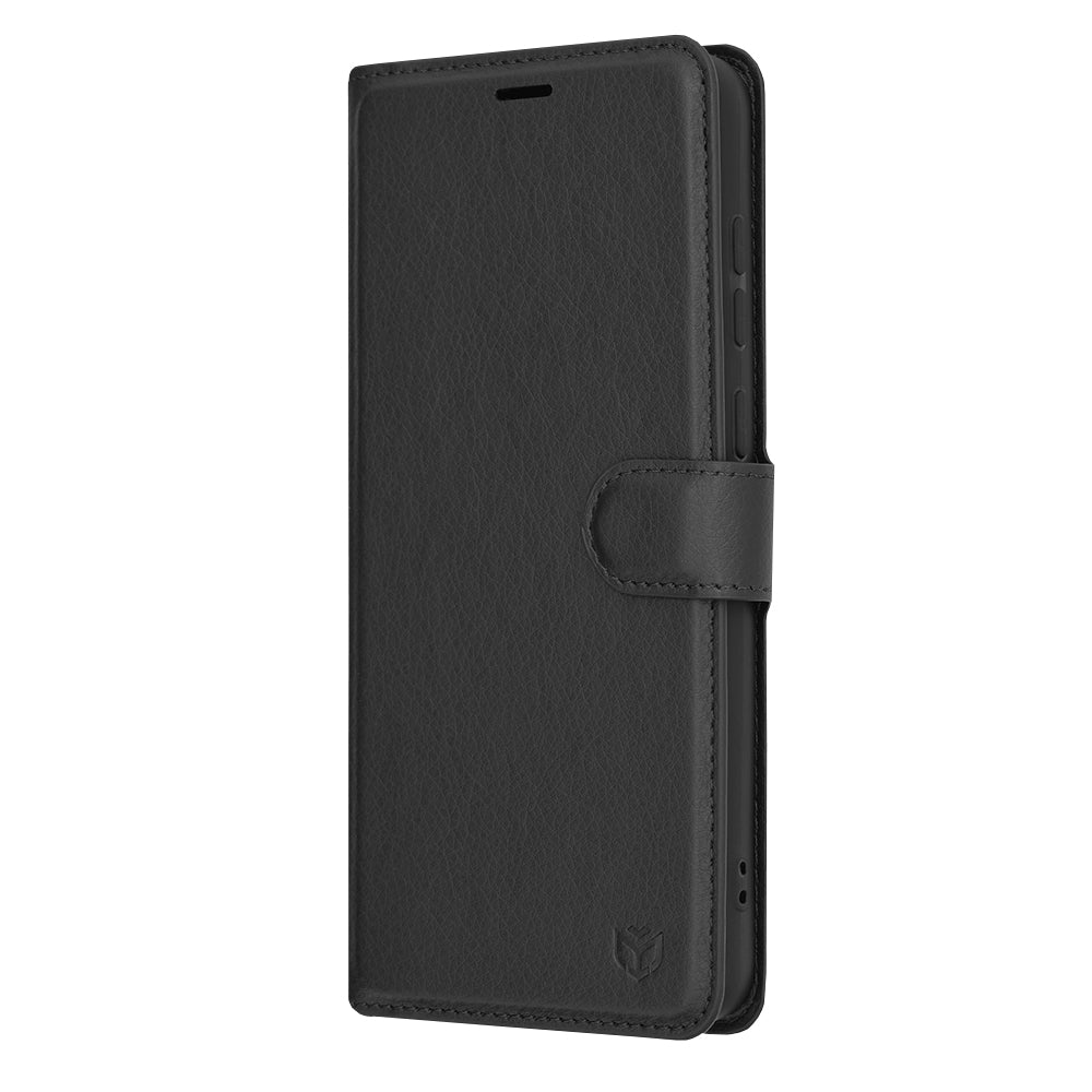 Husa de protectie Techsuit Leather Folio compatibila cu Samsung Galaxy A05, acoperire spate, negru