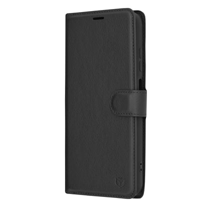 Husa de protectie Techsuit Leather Folio compatibila cu Samsung Galaxy A05s, acoperire spate, negru