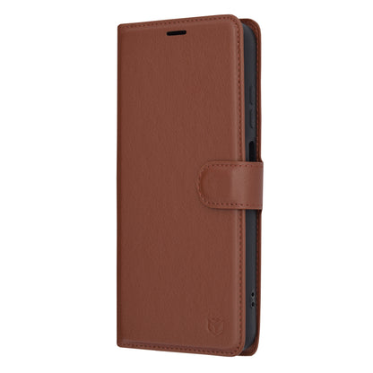 Husa de protectie Techsuit Leather Folio compatibila cu Samsung Galaxy A05s, acoperire spate, maro