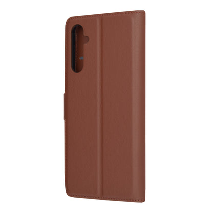 Husa de protectie Techsuit Leather Folio compatibila cu Samsung Galaxy A05s, acoperire spate, maro