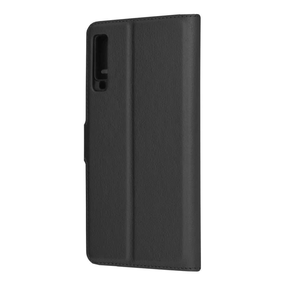 Husa de protectie Techsuit Leather Folio compatibila cu Samsung Galaxy A7 2018, acoperire spate, negru