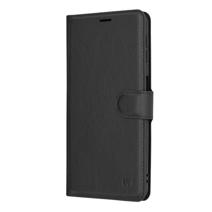 Husa de protectie Techsuit Leather Folio compatibila cu Samsung Galaxy A7 2018, acoperire spate, negru