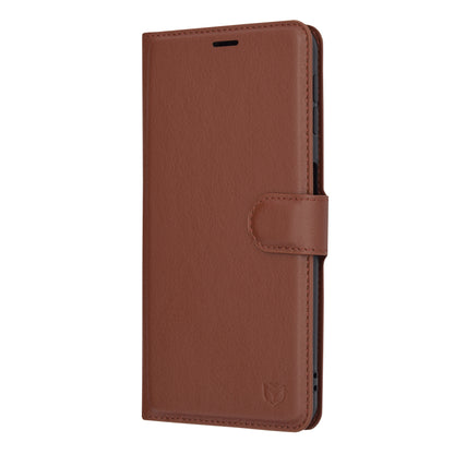 Husa de protectie Techsuit Leather Folio compatibila cu Samsung Galaxy A7 2018, acoperire spate, maro