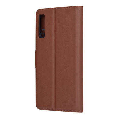 Husa de protectie Techsuit Leather Folio compatibila cu Samsung Galaxy A7 2018, acoperire spate, maro