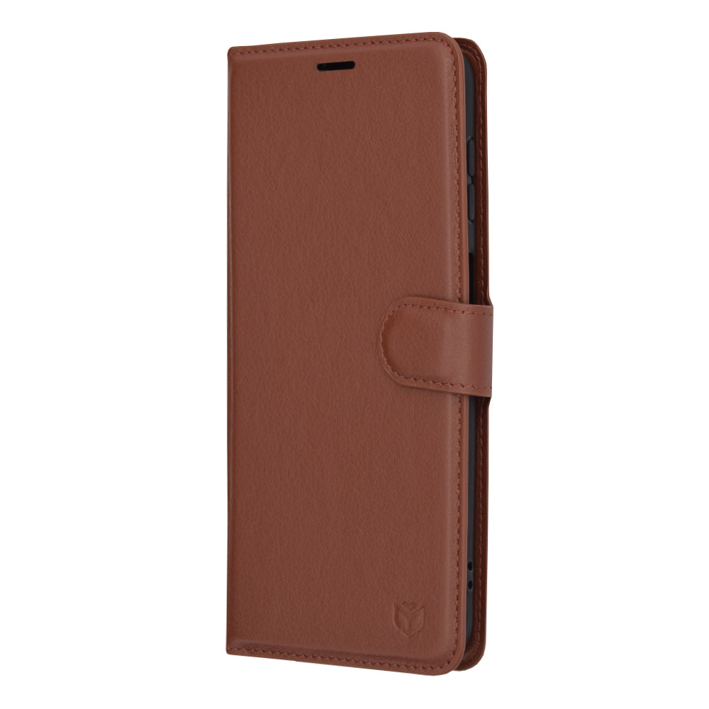 Husa de protectie Techsuit Leather Folio compatibila cu Samsung Galaxy A13 5G, acoperire spate, maro