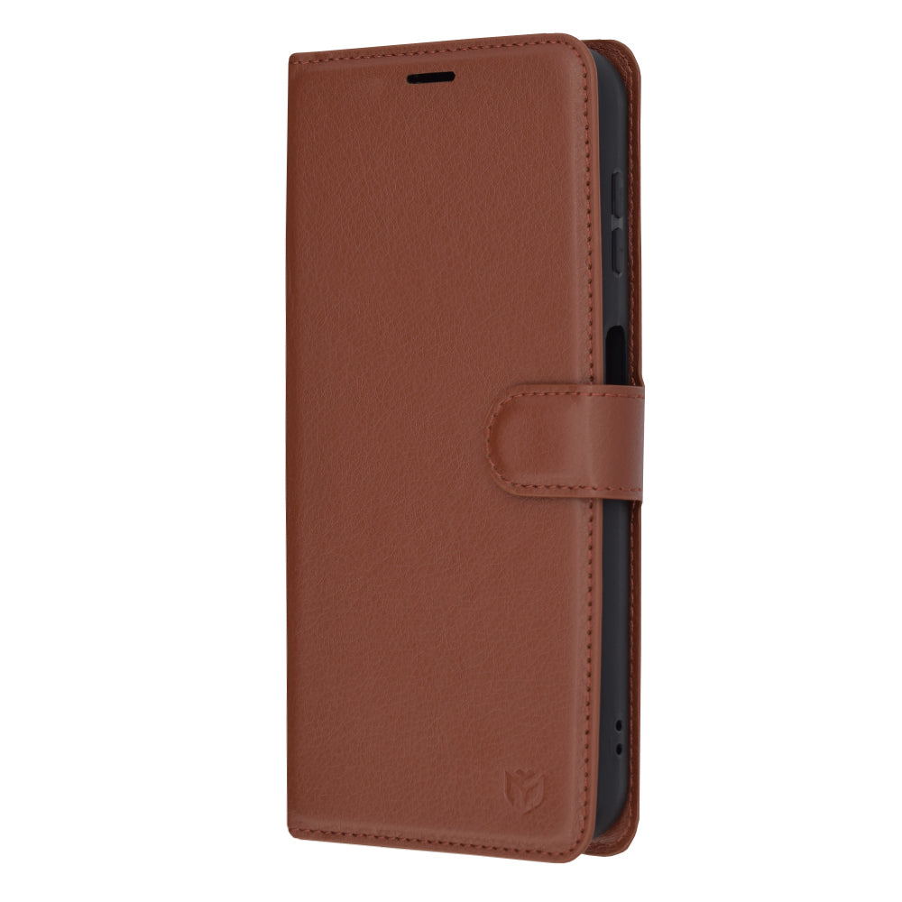 Husa de protectie Techsuit Leather Folio compatibila cu Samsung Galaxy A14 5G, acoperire spate, maro