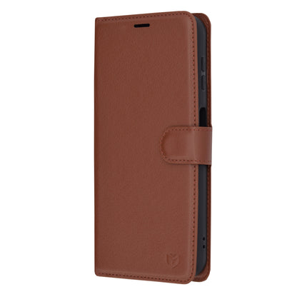 Husa de protectie Techsuit Leather Folio compatibila cu Samsung Galaxy A14 5G, acoperire spate, maro