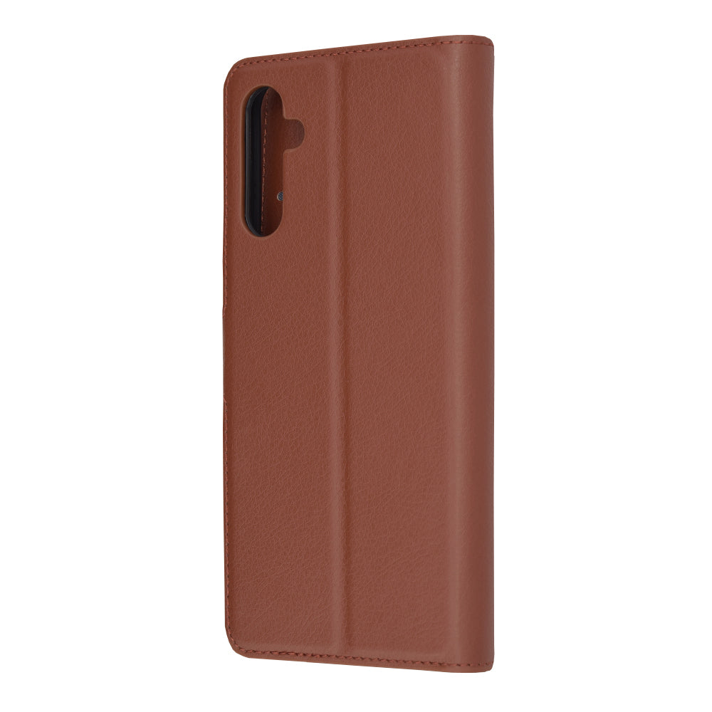 Husa de protectie Techsuit Leather Folio compatibila cu Samsung Galaxy A14 5G, acoperire spate, maro