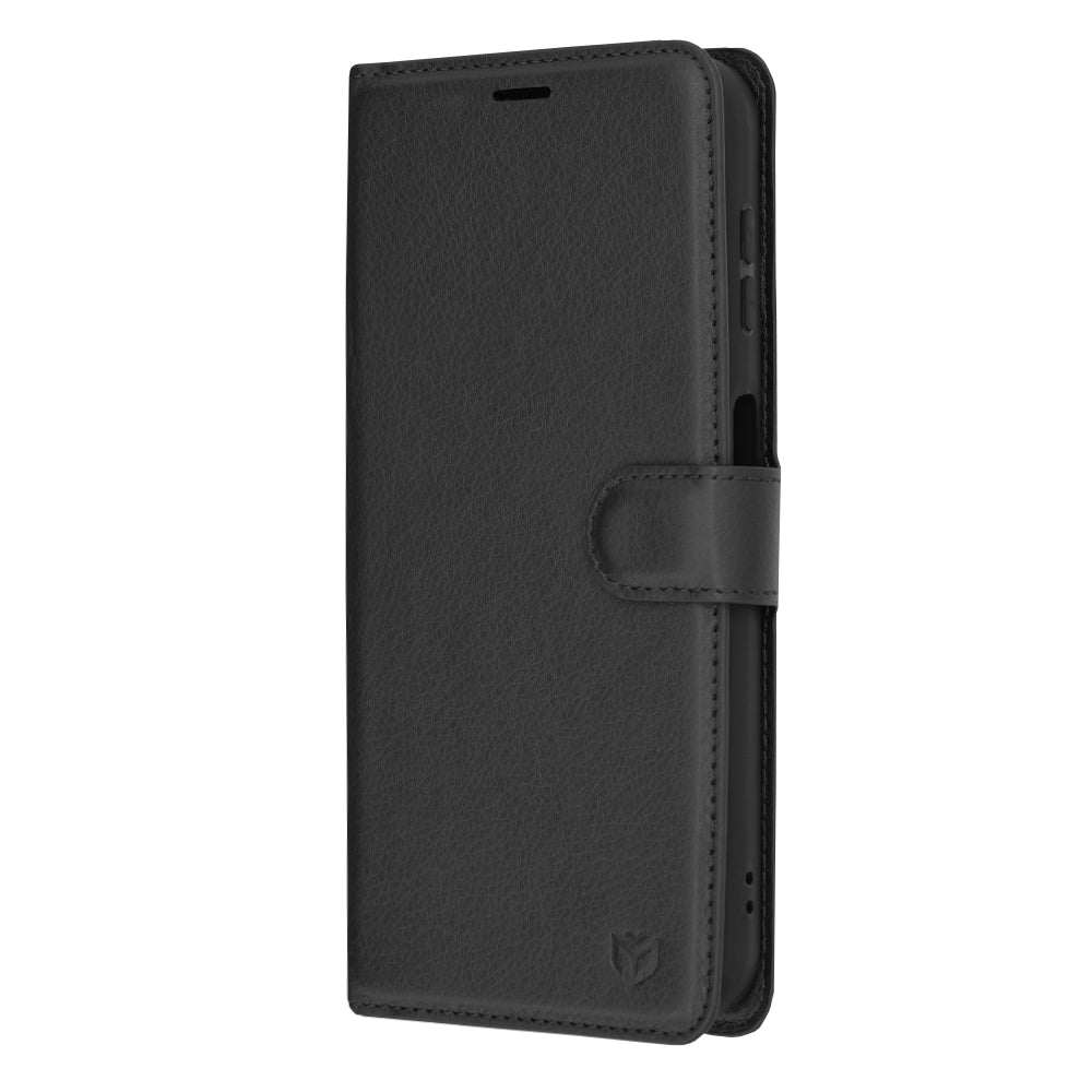 Husa de protectie Techsuit Leather Folio compatibila cu Samsung Galaxy A14 5G, acoperire spate, negru