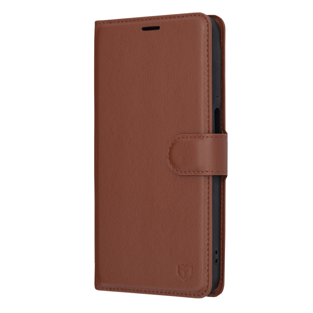 Husa de protectie Techsuit Leather Folio compatibila cu Samsung Galaxy A15 5G, acoperire spate, maro