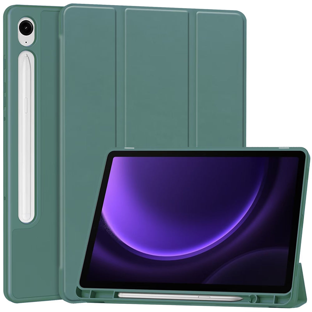 Husa de protectie pentru tableta Techsuit Flex Trifold compatibila cu Xiaomi Redmi Pad Pro, verde inchis, TPU