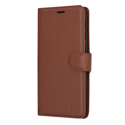 Husa de protectie Techsuit Leather Folio compatibila cu Samsung Galaxy A20e, acoperire spate, maro