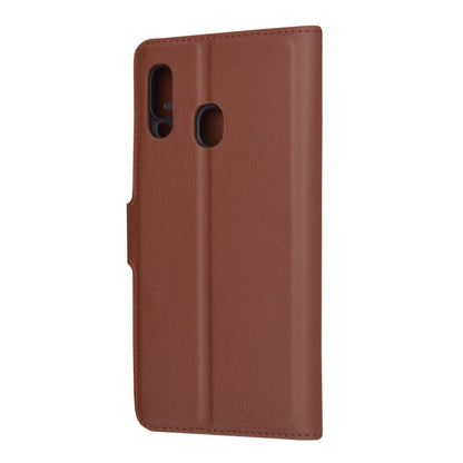 Husa de protectie Techsuit Leather Folio compatibila cu Samsung Galaxy A20e, acoperire spate, maro
