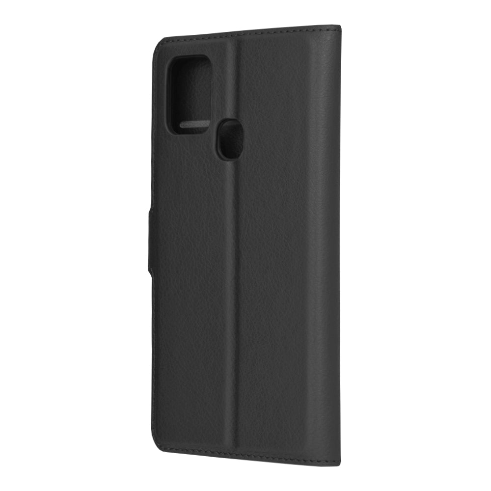 Husa de protectie Techsuit Leather Folio compatibila cu Samsung Galaxy A21s, acoperire spate, negru