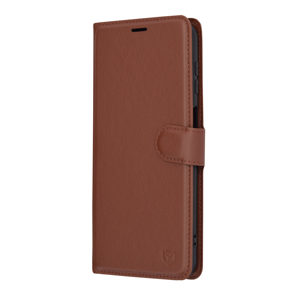 Husa de protectie Techsuit Leather Folio compatibila cu Samsung Galaxy A23 5G, acoperire spate, maro