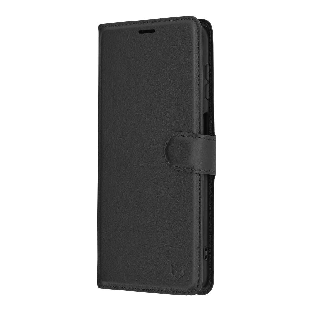 Husa de protectie Techsuit Leather Folio compatibila cu Samsung Galaxy A23 5G, acoperire spate, negru
