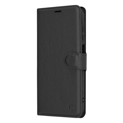 Husa de protectie Techsuit Leather Folio compatibila cu Samsung Galaxy A25 5G, acoperire spate, negru
