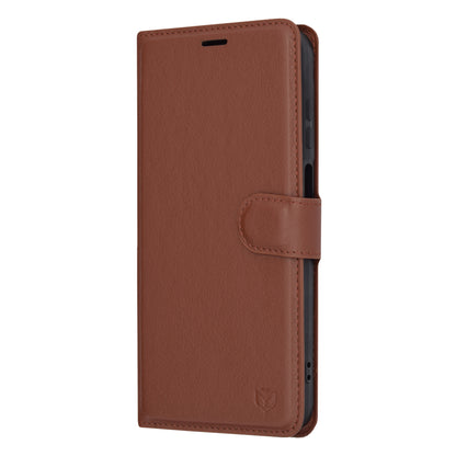 Husa de protectie Techsuit Leather Folio compatibila cu Samsung Galaxy A25 5G, acoperire spate, maro