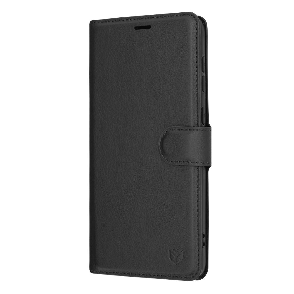 Husa de protectie Techsuit Leather Folio compatibila cu Samsung Galaxy A33 5G, acoperire spate, negru