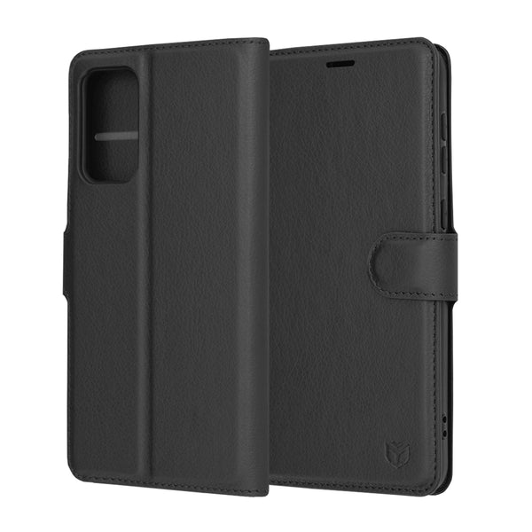 Husa de protectie Techsuit Leather Folio compatibila cu Samsung Galaxy A33 5G, acoperire spate, negru