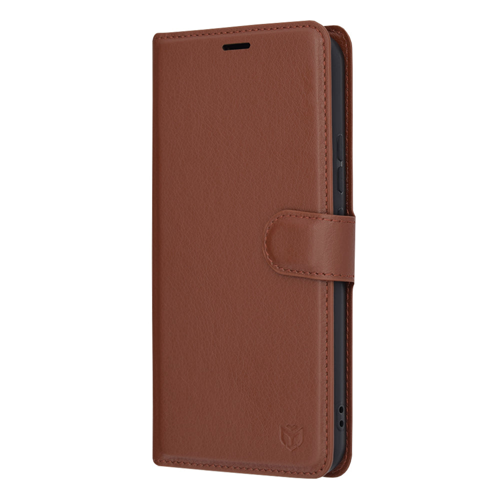 Husa de protectie Techsuit Leather Folio compatibila cu Samsung Galaxy A34 5G, acoperire spate, maro