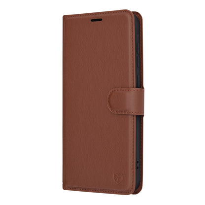 Husa de protectie Techsuit Leather Folio compatibila cu Samsung Galaxy A35 5G, acoperire spate, maro
