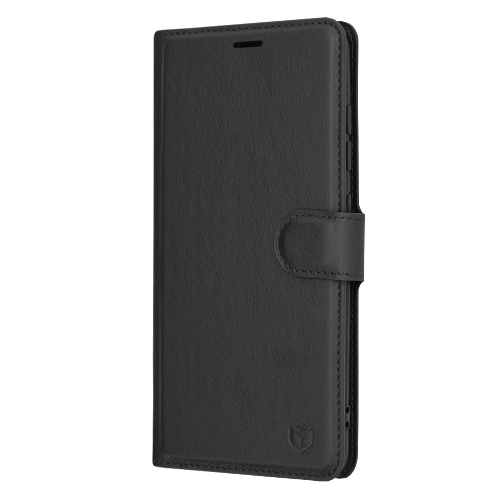 Husa de protectie Techsuit Leather Folio compatibila cu Samsung Galaxy A51 4G, acoperire spate, negru