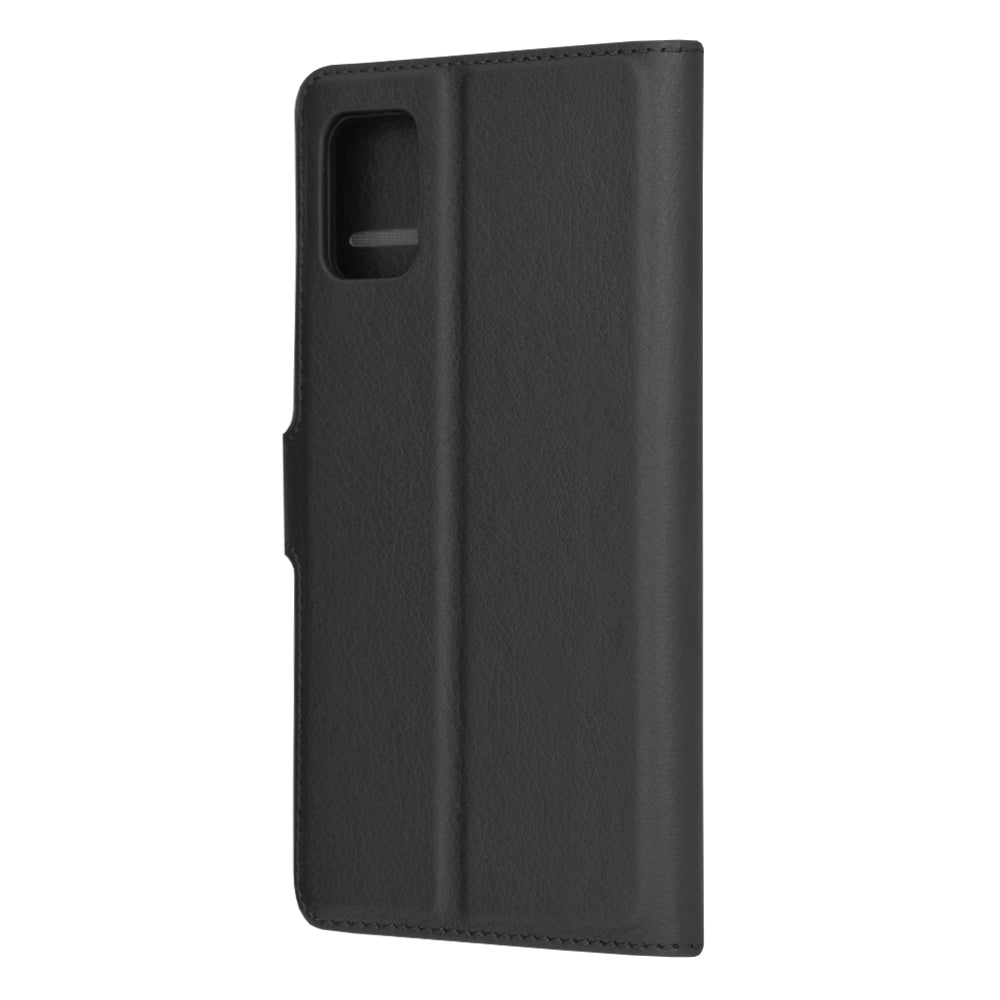 Husa de protectie Techsuit Leather Folio compatibila cu Samsung Galaxy A51 4G, acoperire spate, negru