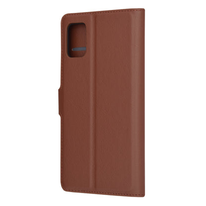 Husa de protectie Techsuit Leather Folio compatibila cu Samsung Galaxy A51 4G, acoperire spate, maro