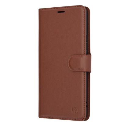 Husa de protectie Techsuit Leather Folio compatibila cu Samsung Galaxy A53 5G, acoperire spate, maro
