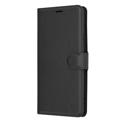 Husa de protectie Techsuit Leather Folio compatibila cu Samsung Galaxy A53 5G, acoperire spate, negru
