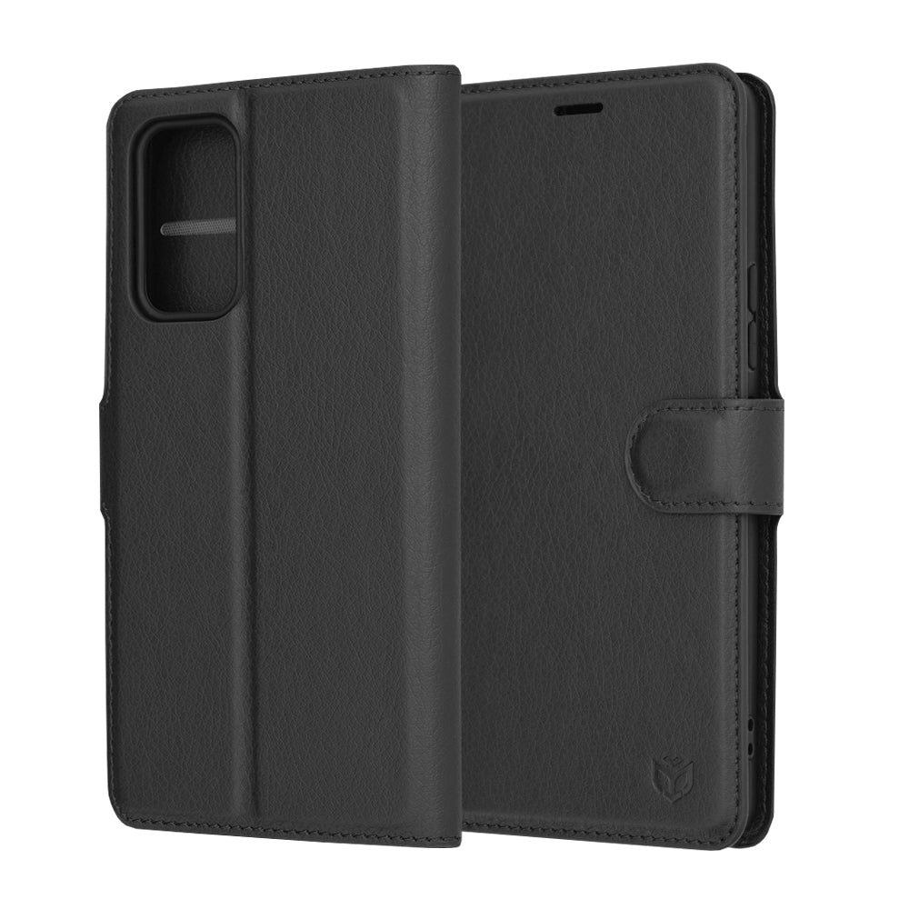 Husa de protectie Techsuit Leather Folio compatibila cu Samsung Galaxy A53 5G, acoperire spate, negru