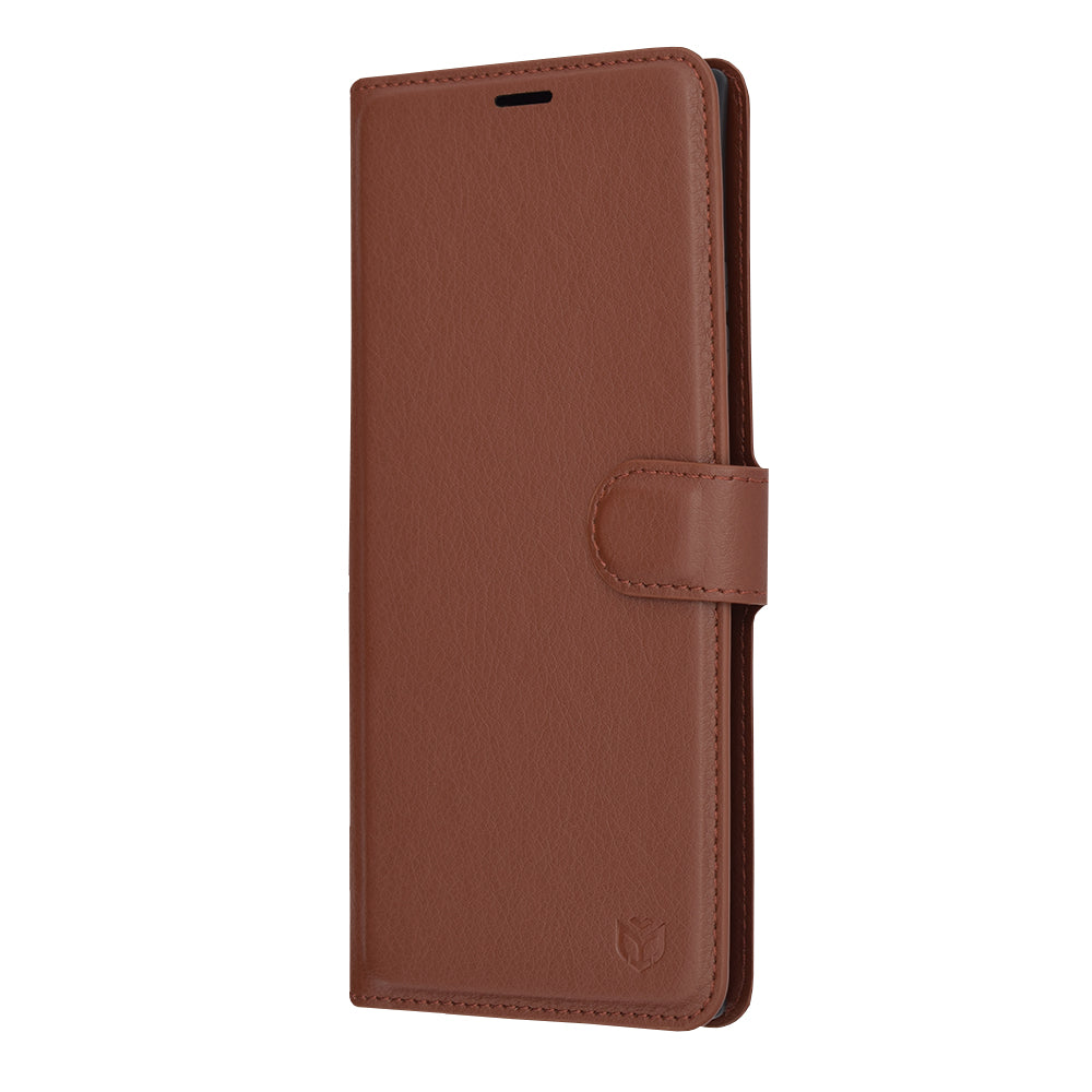 Husa de protectie Techsuit Leather Folio compatibila cu Samsung Galaxy Note 20 Ultra, acoperire spate, maro